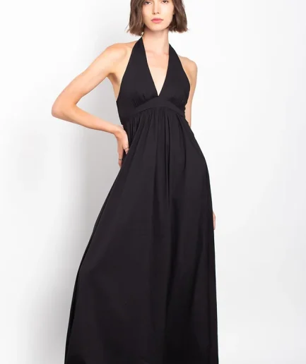 Maxi Halter dress with tie up