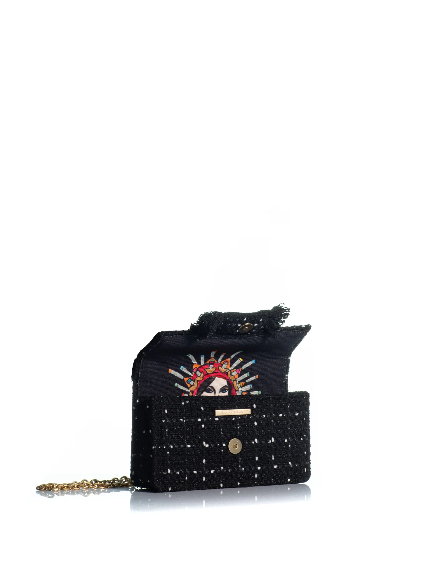KoorelooHandbagsThePetiteBassetTweedBlack_White-3