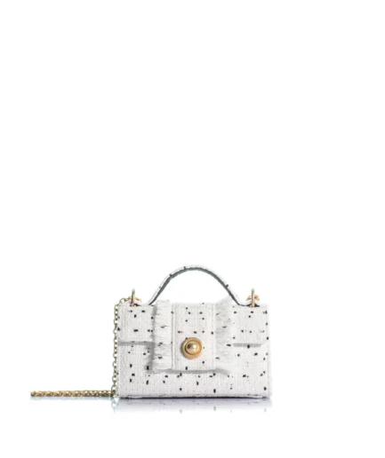 The Noble Mini - White/Black Tweed